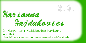 marianna hajdukovics business card